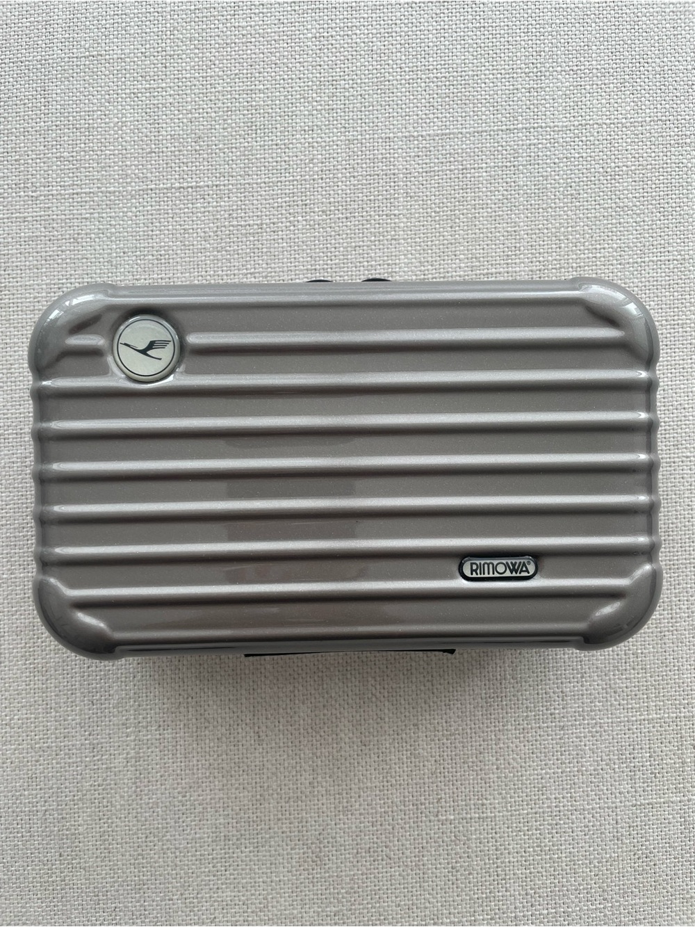 RIMOWA • Personal Gray Ribbed Travel Carry Case